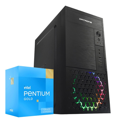 Cpu Intel Pentium Gold Ram 16gb Ssd 512gb + Monitor 24 Curvo