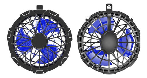 Ventilador De Refrigeración De Verano, Aire Negro Azul Azul