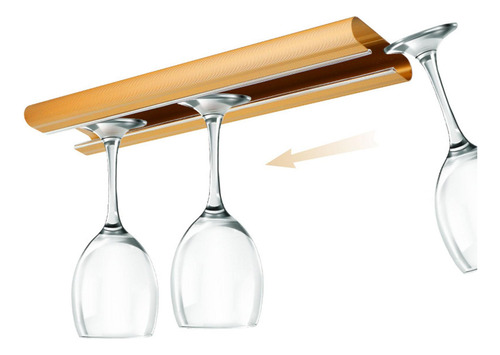 Suporte Para Copos De Vinho, Fácil Instalação, Dourado