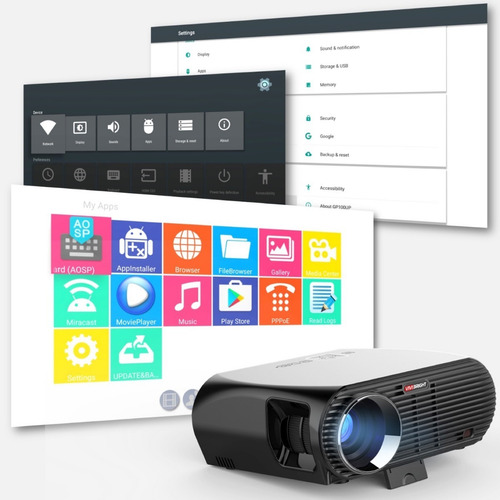 Proyector Profesional Smart Android Wifi Led 3300 Lumens Hd Multipuertos