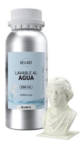 Resina Impresión 3d Lavable Al Agua Hellbot X 250ml Gris