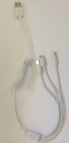Imagem 4 de 6 de Cabo Carregador 3x1 Usb Micro Compatível Com iPhone /android