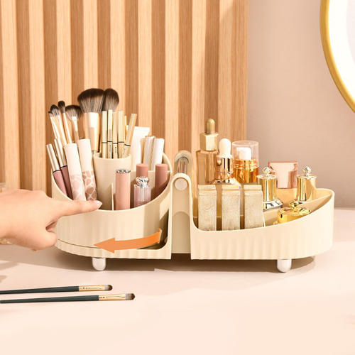 Organizador De Maquillaje Impermeable 360° Para Escritorio