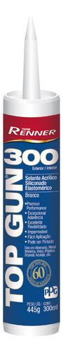 Sellador Acrilico Siliconado Elastomerico Top Gun 300 - 445g