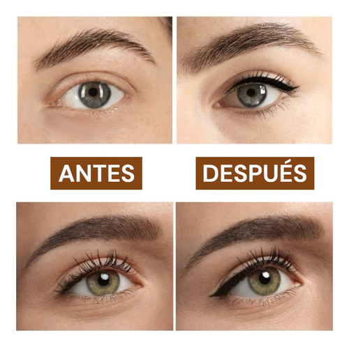Delineador De Ojos Indeleble 36 Horas Lamaa Pincel Duradero Negro Profesional