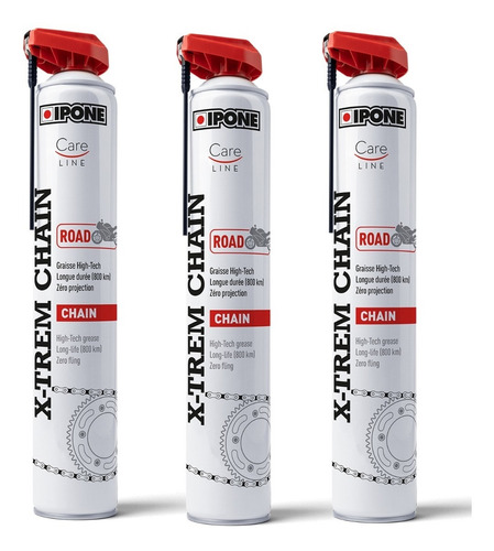 Imagen 3 de 4 de Lubricante De Cadena Ipone X-trem Chain Road 500ml X3u
