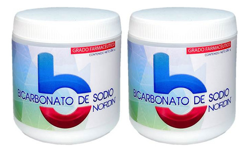 Bicarbonato De Sodio  Grado Farmacéutico Tarro 250g  2 Pack