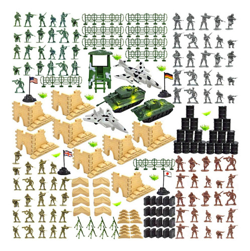 250 Piezas De De Acción Del Playset Men Toy Model Kit Para