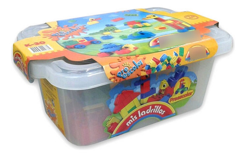 Balde Bloques Mis Ladrillos Preescolar 30 Piezas Tubo K-30 30