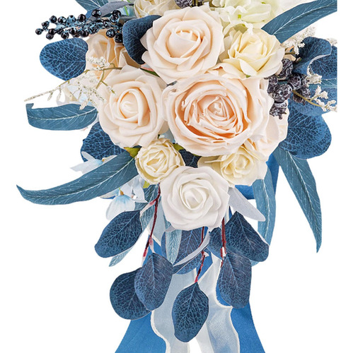 Ramo De Boda Para , Flores De Seda, Romántica, Estilo C