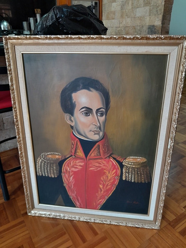 Cuadro (pintura) Al Óleo Sobre Lienzo De Simón Bolívar