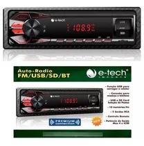 Comprar Som Automotivo Rádio E-tech Premium - Bluetooth, Usb, Sd