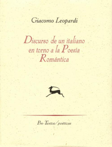 Libro Discurso De Un Italiano En Torno A La Poesía Romántic