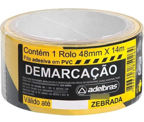 01 Fita Demarc.solo Adel.48mmx14mt-zeb - 10526