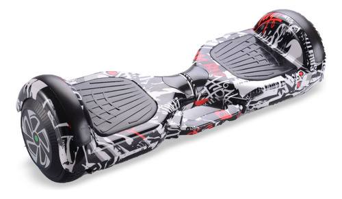 Skate Electrico Patineta Hoverboard Color Graffiti Negro