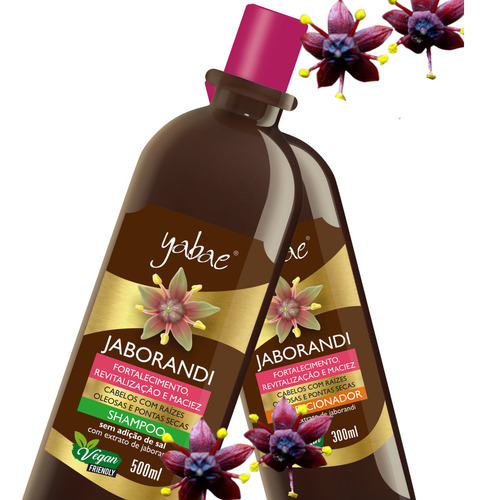 Kit Shampoo 500ml + Condicionador Jaborandi 300ml - Yabae