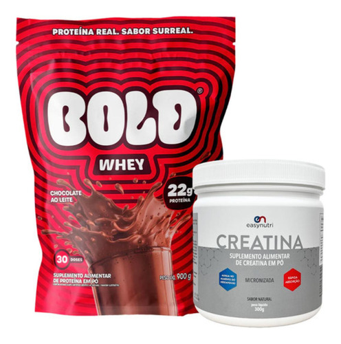 Kit Whey 3w 900g + Creatina 300g Easy
