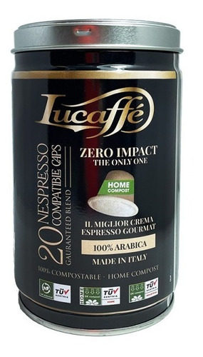 Imagen 1 de 3 de Cafe Italiano Lucaffe Zero Impact 20 Cápsulas Para Nespresso