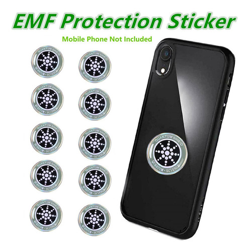 Adhesivo De Protección Emf Para Teléfono Celular, 10 Unidade