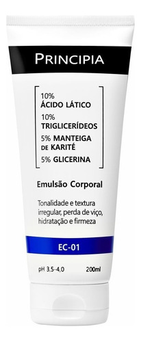  Emulsão Corporal Principia C/ 10% Ácido Lático Ec-01 200ml
