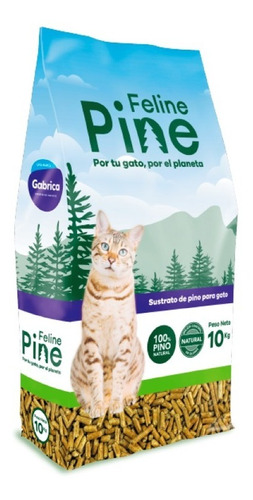 Arena Para Gato Feline Pine 10 Kg x 10kg de peso neto