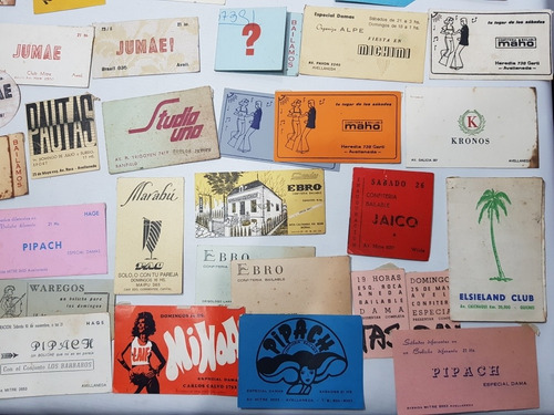 Imagen 5 de 10 de Antiguas Entradas Bailables Boliches 1970 Zona Sur Mag 57956