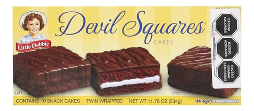 3 Pzas Pastelitos Little Debbie Devil Squar 10 Pzas