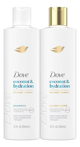 Dove Coconut & Hydration Shampoo-conditioner Set 355 Ml C/u