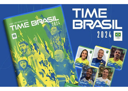 Kit Album Time Olimpíadas Paris 2024 +200 Figurinhas (40env)