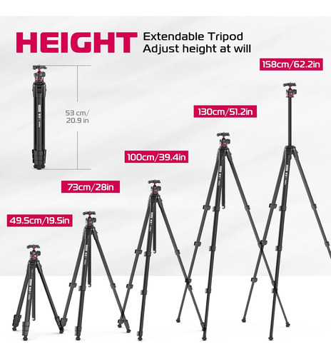 Ulanzi Mt-55 Ombra - Trípode De Viaje Profesional De 62.5 Pu
