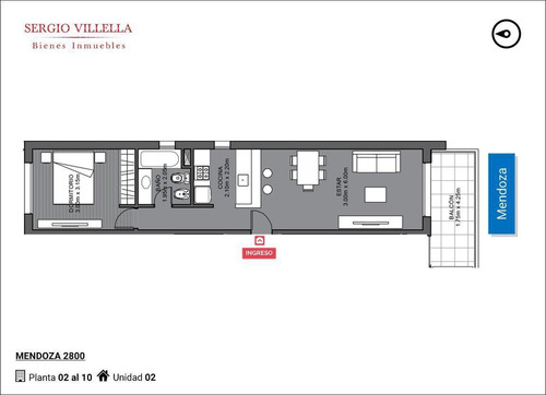 Imagen 2 de 7 de Mendoza 2800-departamento De Un Dormitorio En Venta En Rosario.