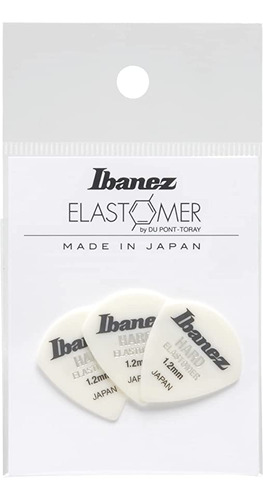 Pack De 3 Uñetas Ibanez Bel18hd12 Elastomer Hard Color Blanco Tamaño Pesado