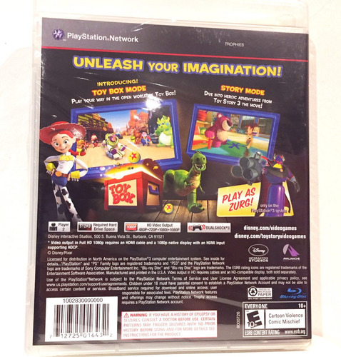 Toy Story 3 Ps3 Playstation 3 Nuevo Disney Pixar Original