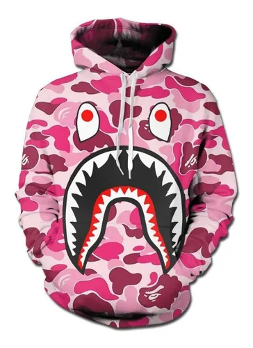 Sudadera Bape Shark Rosa