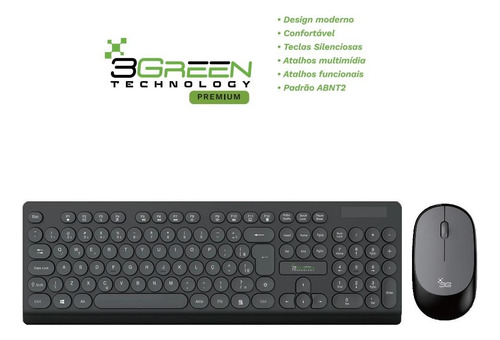 Computador All In One 3green Preto 24 I5 16gb Ssd 256gb Preto