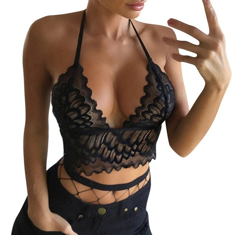 Sexy Bralette Encaje Oferta Halter Suave Talla Grande 