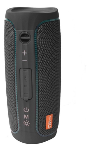Parlante Bluetooth 5.0 Tg-288 Con Luces Rgb 5w Recargable. Color Negro