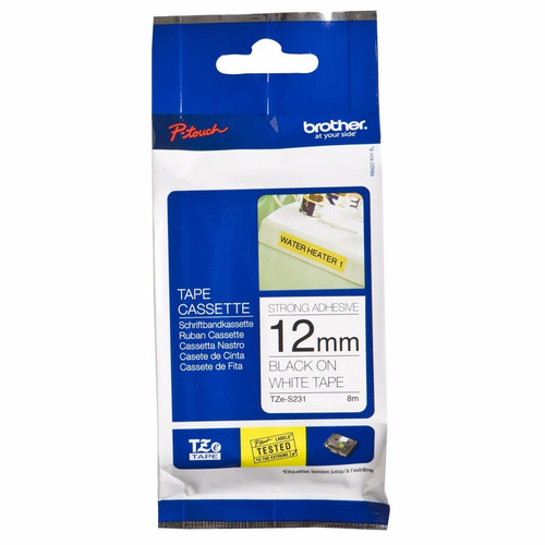 Imagen 4 de 6 de Cinta Matricial Brother Tze261 36mm Negro/blanco Original