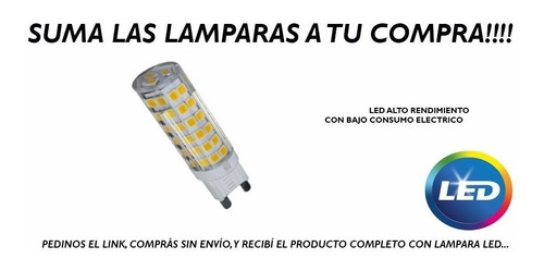 Aplique 2 Luces Cuotas G9 Vidrio Y Acero A692 Luz Desing