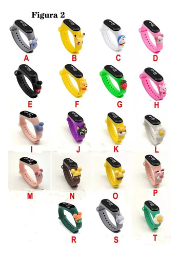 For 80 Piezas Reloj Infantil Led Pulsera Dibujos Animados