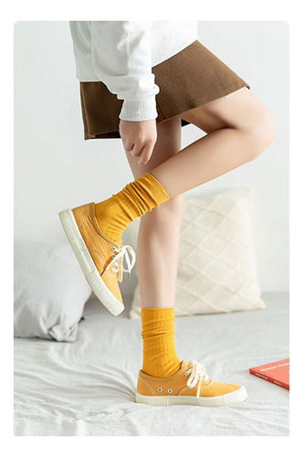 6 Pares Calcetines De Mujer Calcetines De Algodón De