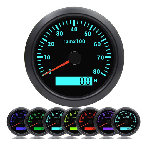 Tacómetro Impermeable De 85 Mm, Tacómetro De 3-3/8 Pu...