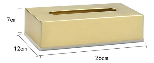 Caja De Pañuelos De Acero Inoxidable Rectangular Contenedor