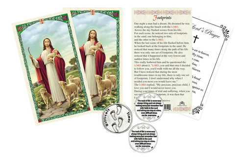 Tarjetas De Oración Huellas En La Arena Juego De 7 Piezas