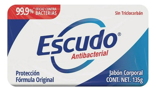 3 Pza Jabón Corporal Escudo Antibacterial Protección Fórmula