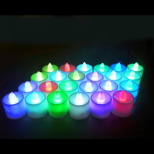 Lámpara Led Multicolor Sin Llama, Con Forma De Vela, 50 Unid