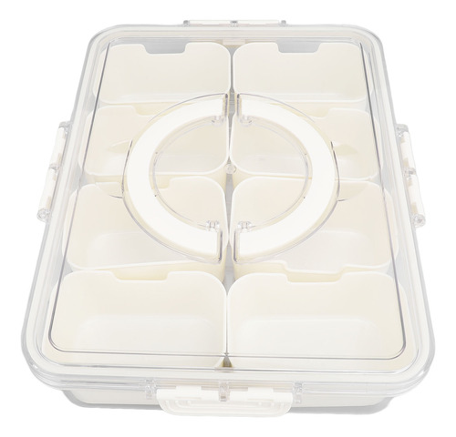 Plato De Aperitivos Portátil Dividido Para Servir, Transpare