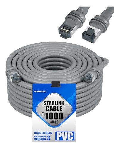 Pack De Cable Ethernet Cat6 200ft Para Starlink Gen 3