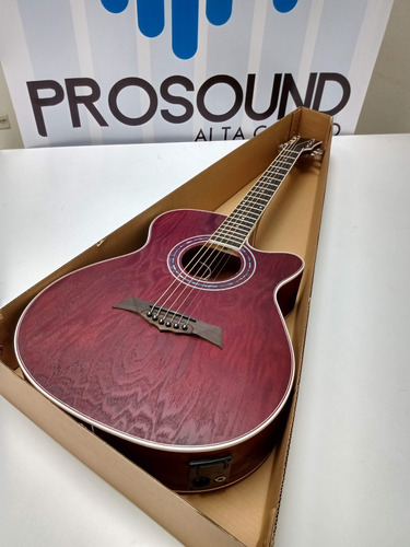 Imagen 2 de 8 de Guitarra Darestone Electroacustica Roja Dtag06eq4rd By Proel