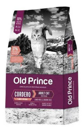 Alimento Old Prince Gato Adulto Cordero Esterilizado X 7,5kg